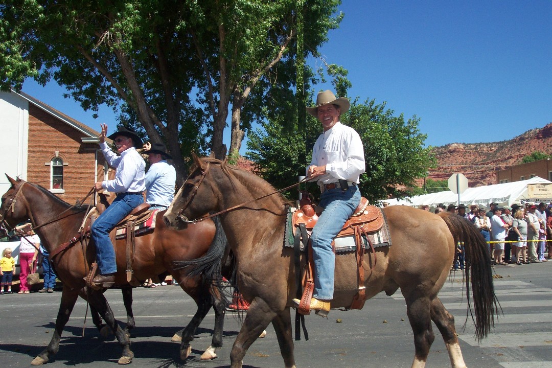 Peter Brown on parade
