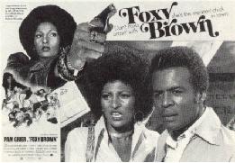 Lobby card for Foxy Brown showing Pam Grier with Terry Carter