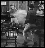 which he backs up with a gun