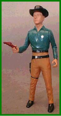 Hartland Johnny McKay with black hat and brown gun