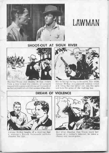 Inside cover Lawman comic no. 5
