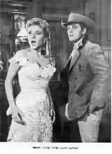 Peggy Castle and Peter Brown as Lily Merrill and Johnny McKay in Lawman