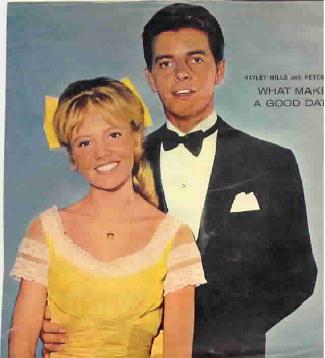 PIcture of Hayley Mills and Peter Brown on Parade Sunday Supplement Magazine