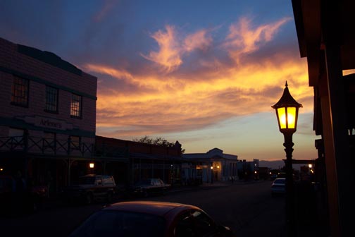 Tombstone at dusk by Kerstin