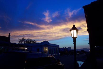 Downtown Tombstone at dusk