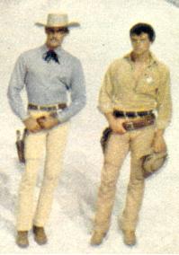 John Russell and Peter Brown of Lawman close-up